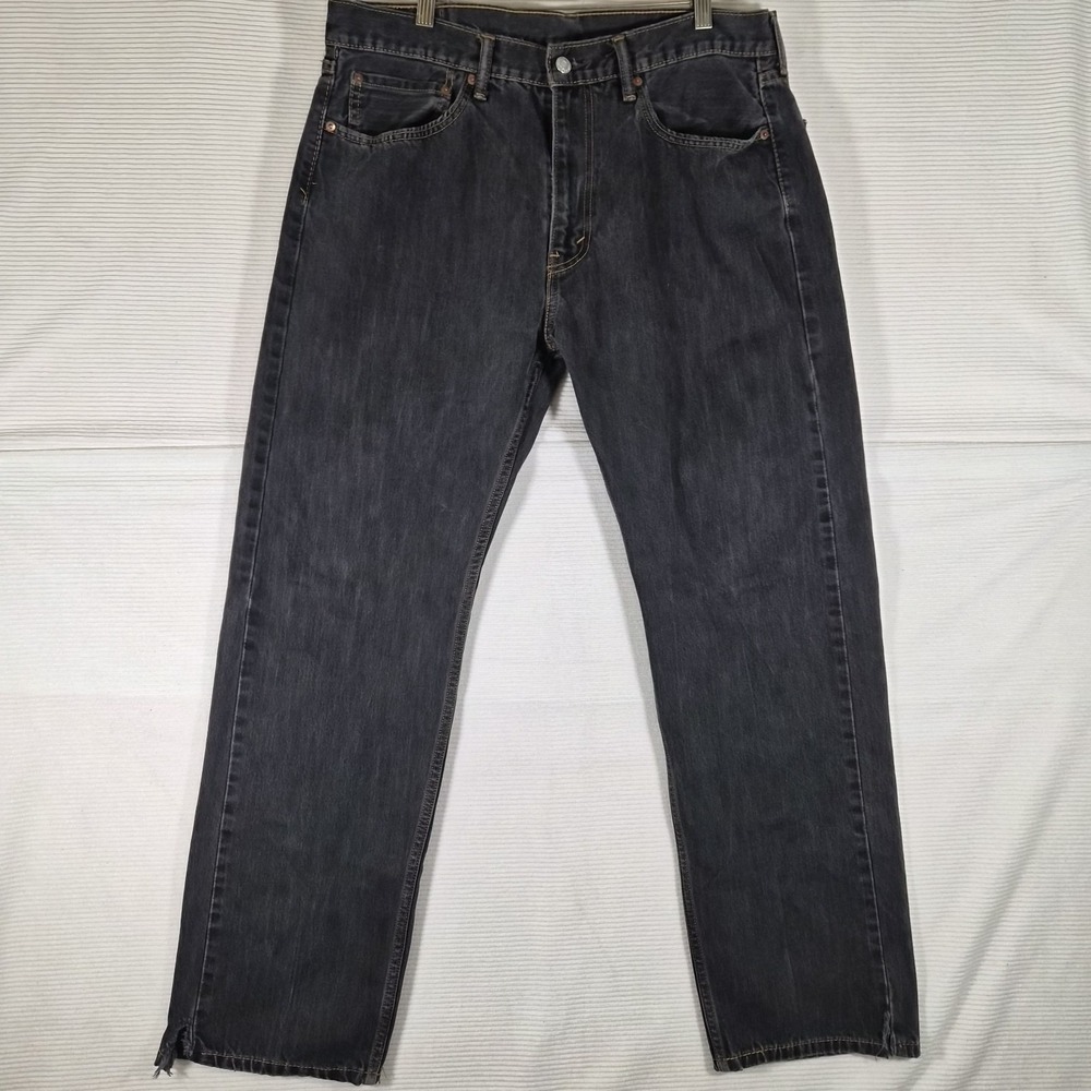 Levi's 505 Jeans Mens 36x32 Dark Wash Straight Fit Denim Classic 505